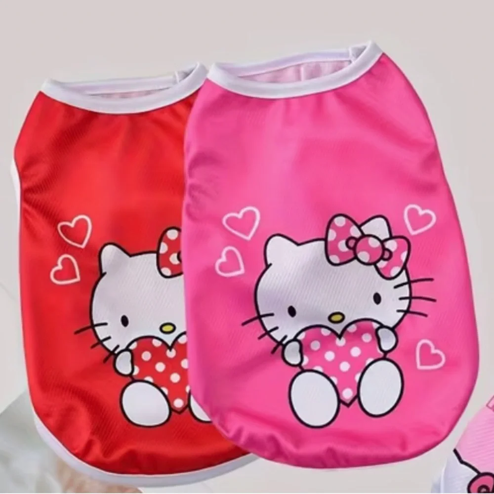 Hello Kitty Pink or Red Pet Vest Shirt for Small Pet - You Choose